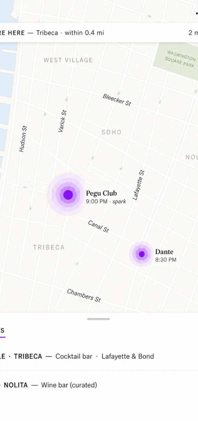 Spatial map view