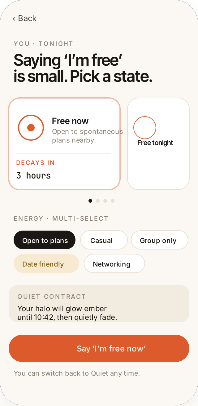 Availability setup
