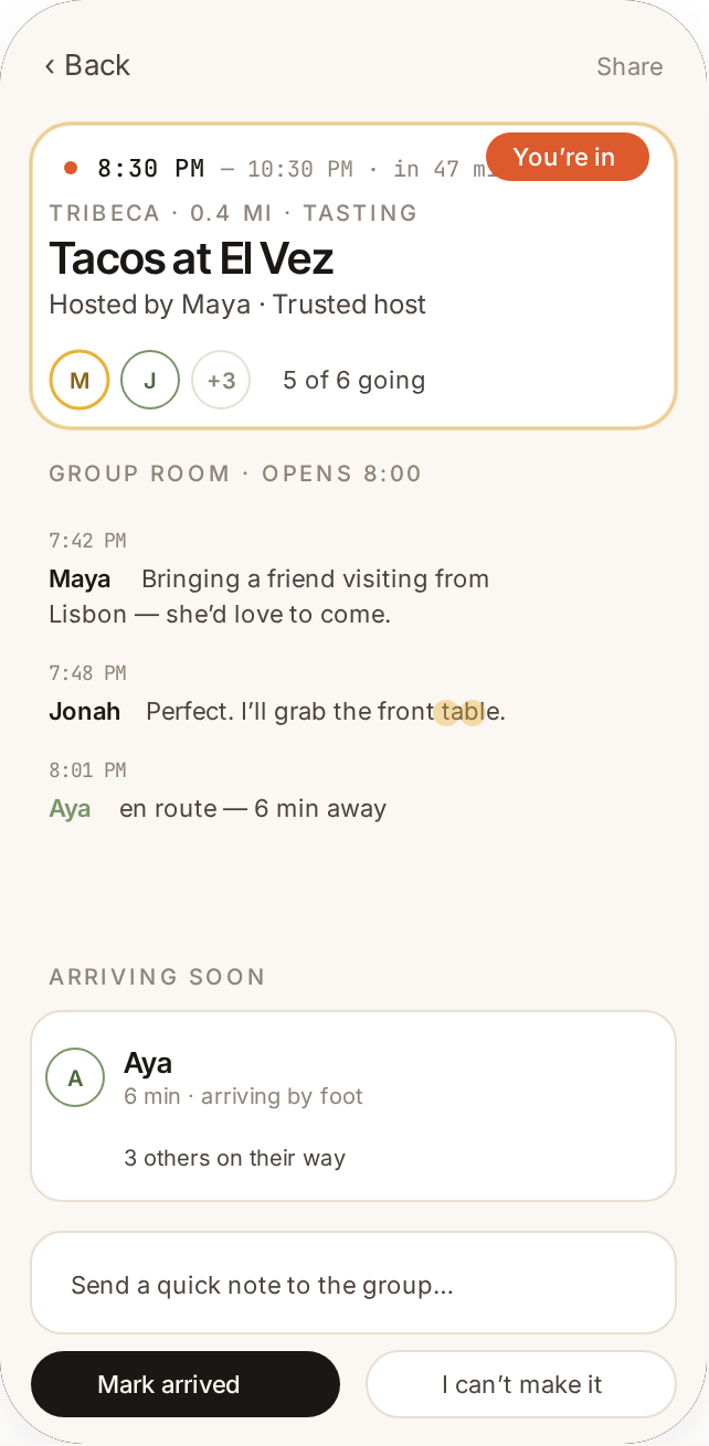 Group meetup